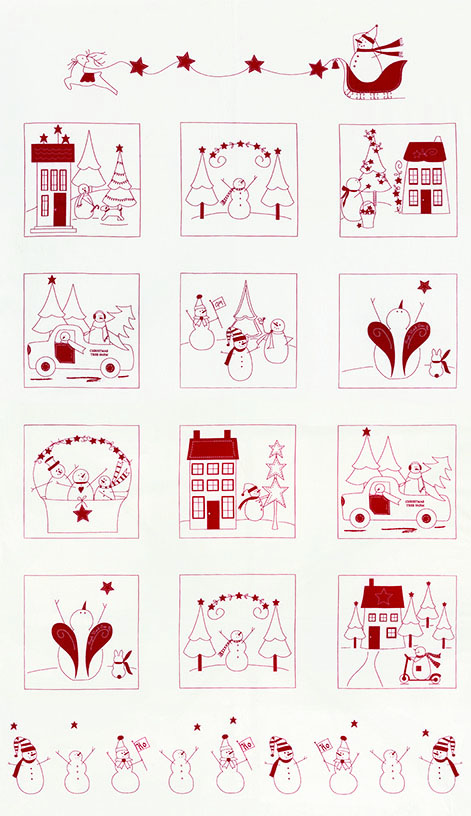 Winter Wonderland Panel from Bunny Hill Designs & Moda Fabrics